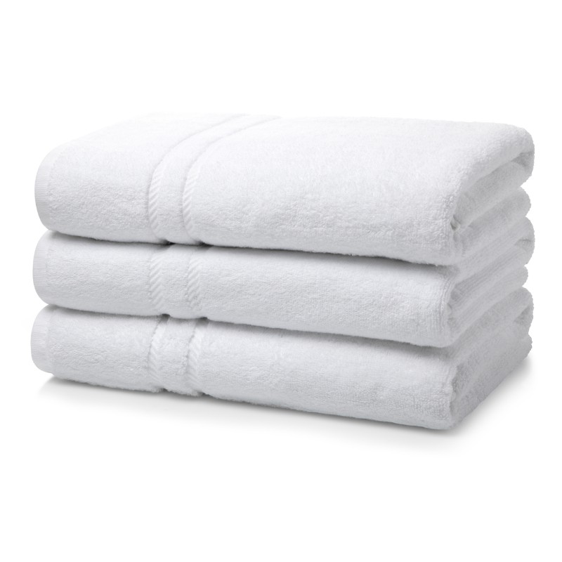 600 GSM double yarn white bath towels
